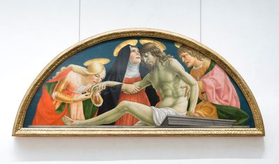Santa Maria Madalena, a virgem Maria e São João, o evangelista, lamentando os mortos Christfinnish tekijältä (1374 c.1420) Lorenzo da Sanseverino