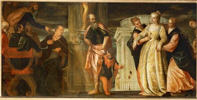 Ester ennen Ahasverosta (maalaus kankaalle) tekijältä (1528-88) Veronese
