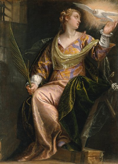 Pyhä Katariina Aleksandrialainen vankilassa, n. 1580-1585 (öljy kankaalle) tekijältä Veronese
