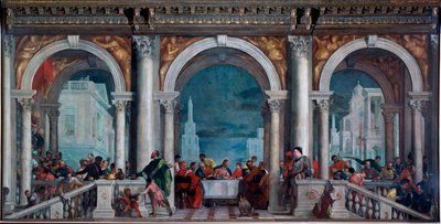 Ateria Levi Paintingissa, Paolo Veronese Caliari (1528-1588) 1573 Mitat 5,51x13,1 m Venetsia, Gallerie del 