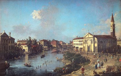 Dolo Brentalla, St. Roccon kirkko ja Villa Zanon-Bon tekijältä Canaletto