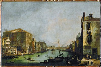 Canal Grande Venetsiassa (maalaus kankaalle) tekijältä (1697-1768) Canaletto