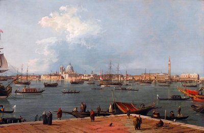 Venetsia: San Giorgio Maggioren Bacino di San Marco (maalaus) tekijältä (1697-1768) Canaletto