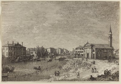 Al Dolo (etsaus paperille) tekijältä Canaletto