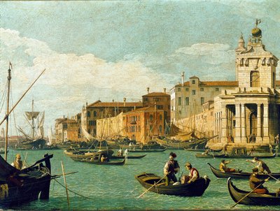 Punta della Dogana ja Giudecca-kanava, Venetsia (öljy kankaalle tekijältä Canaletto