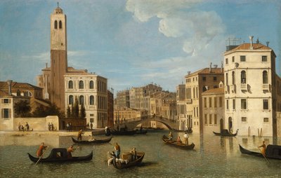 Venetsian Cannaregion sisäänkäynti (öljy kankaalle) tekijältä Canaletto