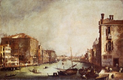 Näkymä Canal Grandelle San Viosta (öljy kankaalle) tekijältä Canaletto