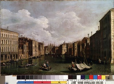 ""Näkymä Venetsian Canal Grandelle"" (Venetsia) Giovanni Antonion maalaus Canal detto il Canaletto (1697-1768). 1700-luvun Mikalojus Konstantinas Ciurlionisin taidemuseo, Kaunas, Liettua tekijältä Canaletto