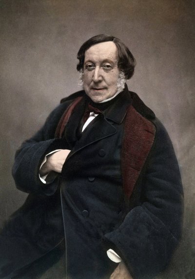 Gioachino (Antonio) Rossini (1792-1868) italialainen säveltäjä. kuvan jälkeen Nadar tekijältä Nadar