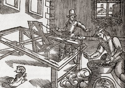 Silkkikääre, faksimile kuvasta Edward Williamin "Virginia Truly Valued", 1650, The Century Illustrated Monthly Magazine -lehdestä, julkaistu 1884 (litho) tekijältä (after) American School