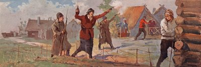 Neuvostoliiton agronomian opettaja ilmoitti saapuvansa kylään ampumalla revolveristaan ilmaan (värilitho) tekijältä (after) Carrey