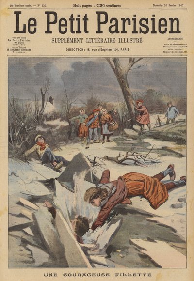 Rohkea nuori tyttö (väri litho) tekijältä (after) Carrey