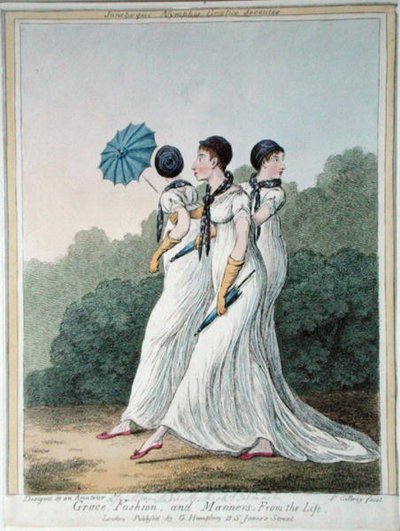 Grace, Fashion and Manners from Life, kaivertanut James Gillray (1757-1815), julkaissut G. Humphrey (käsinvärinen etsaus) tekijältä (after) English School