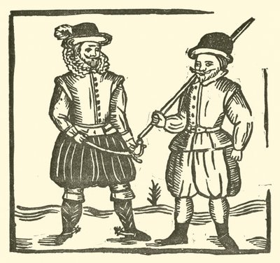 Kuvitus Roxburghen balladeille (puupiirros) tekijältä (after) English School