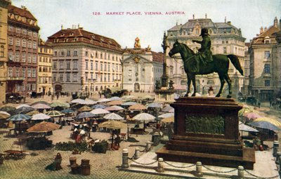 Market Place, Viena, Áustria (foto colorida) finlandês tekijältä (after) English photographer