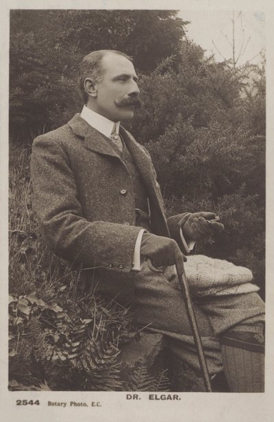 Sir Edward Elgar, englantilainen säveltäjä (m/w kuva) tekijältä (after) English photographer