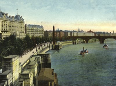 Thames Embankment (värillinen kuva) tekijältä (after) English photographer