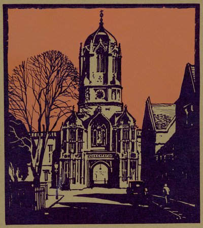 Tom Tower, Christ Church (puupiirros) tekijältä (after) English photographer