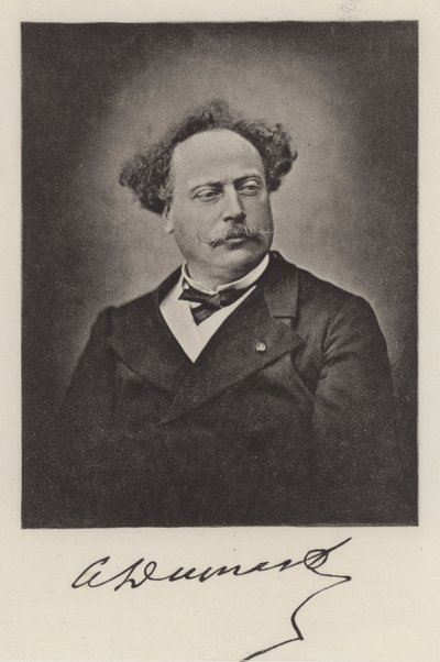 Alexandre Dumas nuorempi, ranskalainen kirjailija (s/w-kuva) tekijältä (after) French Photographer