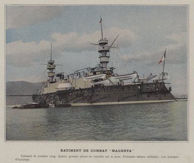 Taistelulaiva "Magenta" (värillinen kuva) tekijältä (after) French Photographer