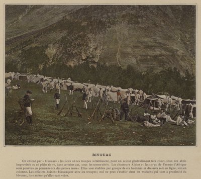 Bivouac (värillinen kuva) tekijältä (after) French Photographer
