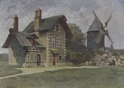 Bois de Boulogne, mylly (värillinen kuva) tekijältä (after) French Photographer