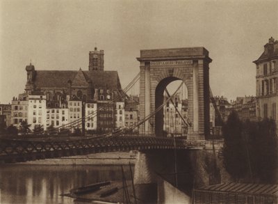 Pont Louis-Philippe kohti oikeaa rantaa (m/w kuva) tekijältä (after) French Photographer