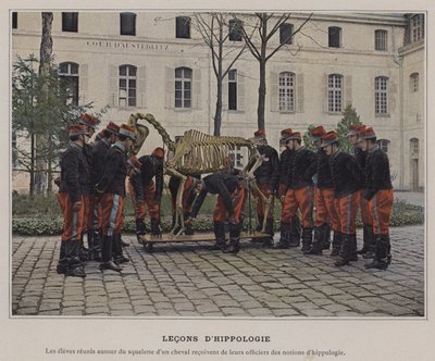 Hippologian oppitunnit (värillinen kuva) tekijältä (after) French Photographer