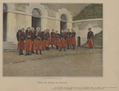Zouavesin poliisiasema (värillinen kuva) tekijältä (after) French Photographer