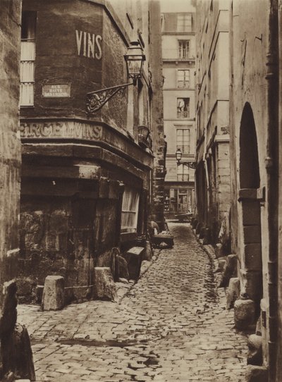 Rue Glatigny vuonna 1865, otettu laiturin puolelta (m/v kuva) tekijältä (after) French Photographer