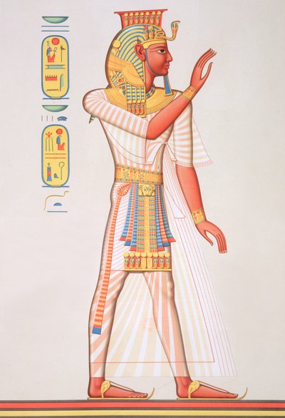 7746.c.1. & f.8 Muotokuva Ramses III:sta (n. 1184-1153 eKr.) Pariisin Histoire de l