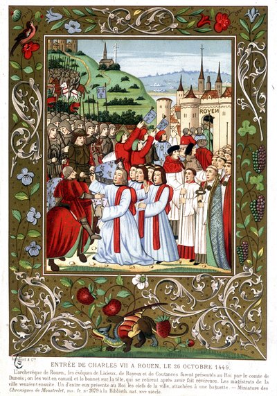 Charles VII:n sisäänkäynti Rouenissa 26. lokakuuta tekijältä (after) French School