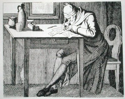 Gaspard Lavater (1741-1801) tutkimuksessaan, kopio kuvituksesta "L