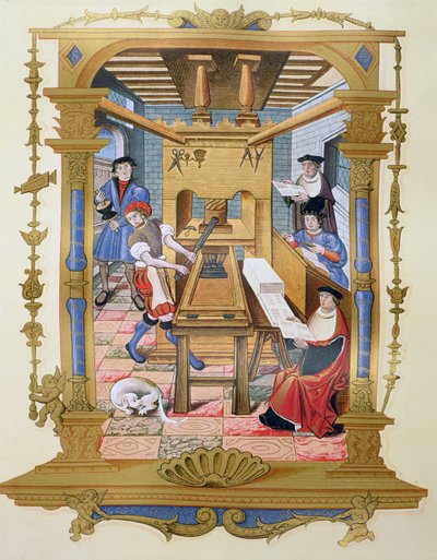 1500-luvun kirjapainon sisustus, kopio 