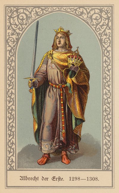Albert I, Saksan kuningas (värilitografia) tekijältä (after) German School