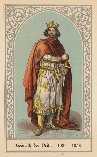 Henrik III, Pyhän saksalais-roomalaisen keisari (värilitografia) tekijältä (after) German School