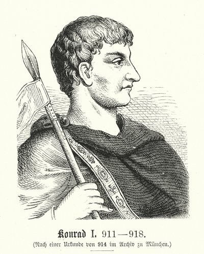 Konrad I, 881-918 (kaiverrus). tekijältä (after) German School