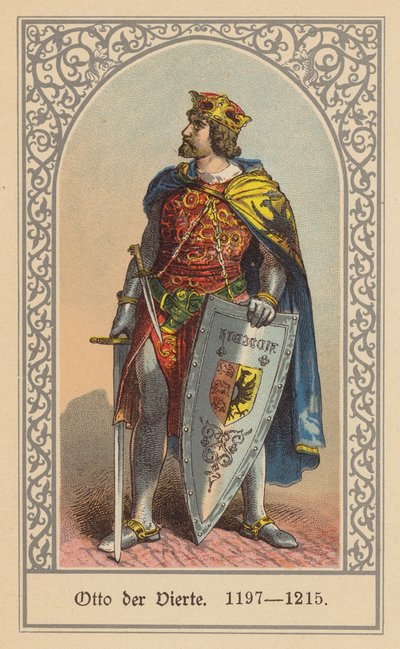Otto IV, Pyhän saksalais-roomalaisen keisari (värilitografia) tekijältä (after) German School