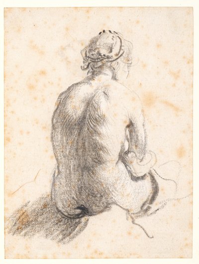 Tutkimus naisalastosta (grafiitti paperille) tekijältä (attr. to) Rembrandt Harmensz. van Rijn