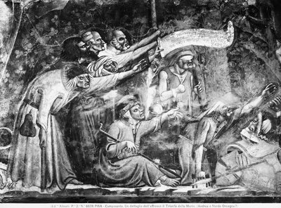 Yksityiskohta Kuoleman voitosta, n. 1350 (fresko) tekijältä (attributed to) Master of the Triumph of Death