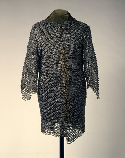 Mail Coat, n. 1550-1650 (teräs ja messingin seos) tekijältä (attr.to) Ottoman School