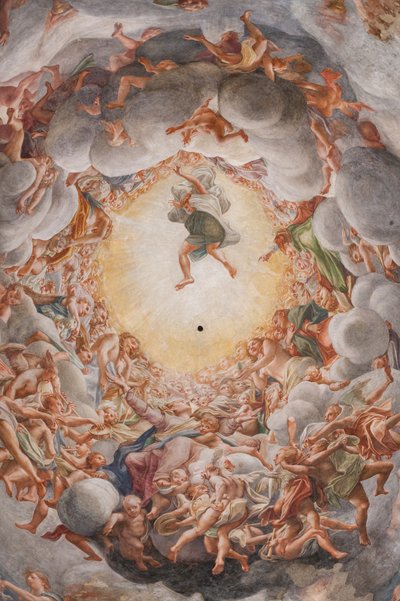 Neitsyt taivaaseenastuminen, yksityiskohta numerosta 3660852 tekijältä (c.1489 1534) Correggio