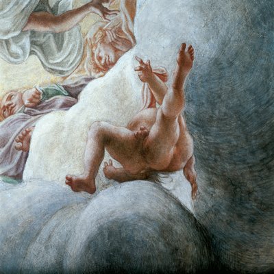 Enkeli lennossa, yksityiskohta Assumption of Virginista tekijältä (c.1489 1534) Correggio