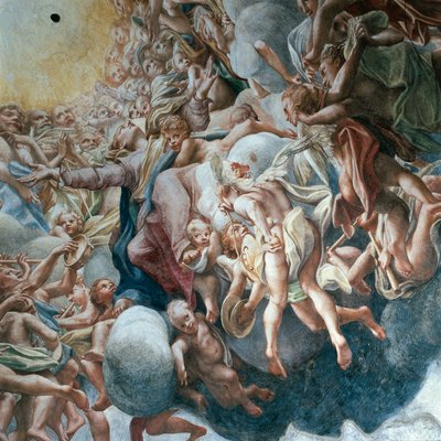 Neitsyt taivaaseenastuminen tekijältä (c.1489 1534) Correggio