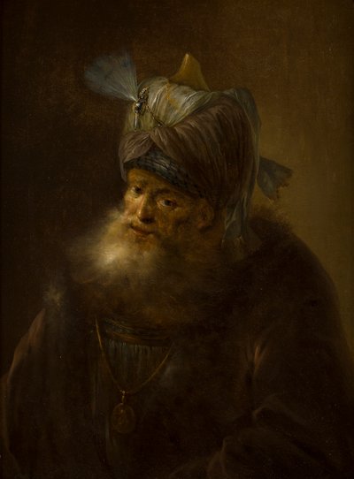 Muotokuva miehestä turbaanissa (öljy kankaalle) tekijältä (follower of) Rembrandt Harmensz. van Rijn