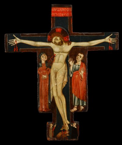 Krusifiksi, 1200-luvun loppu (tempera paneelissa) tekijältä (studio) Master of the Magdalene Altarpiece