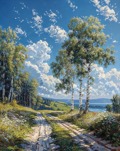 Syksyn metsäpuita, seinäkoristeet mihin tahansa huoneeseen tekijältä F. Abderrahim