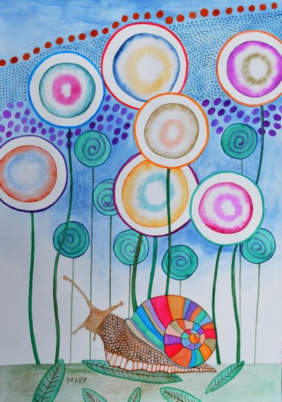 Herra Schnecken maailma tekijältä Marys Watercolors