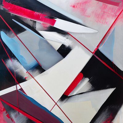 Abstrakti Splash Creative Expression in Brushstrokes, kankaalle taidetulosteita pyynnöstä tekijältä F. Abderrahim