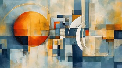 Abstrakti geometriset muodot tausta, opetus matematiikka, kankaalle tulostaa pyynnöstä tekijältä F. Abderrahim